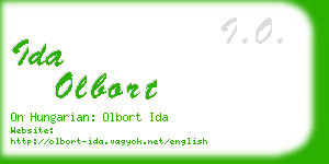 ida olbort business card